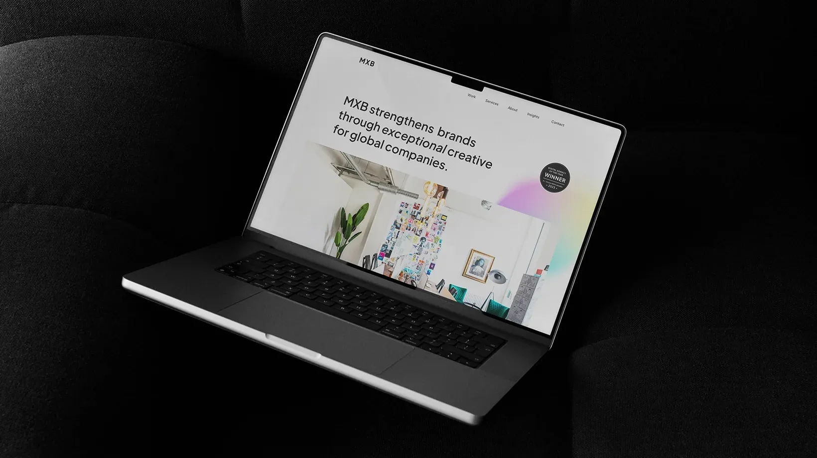MXB Website on MacBook
