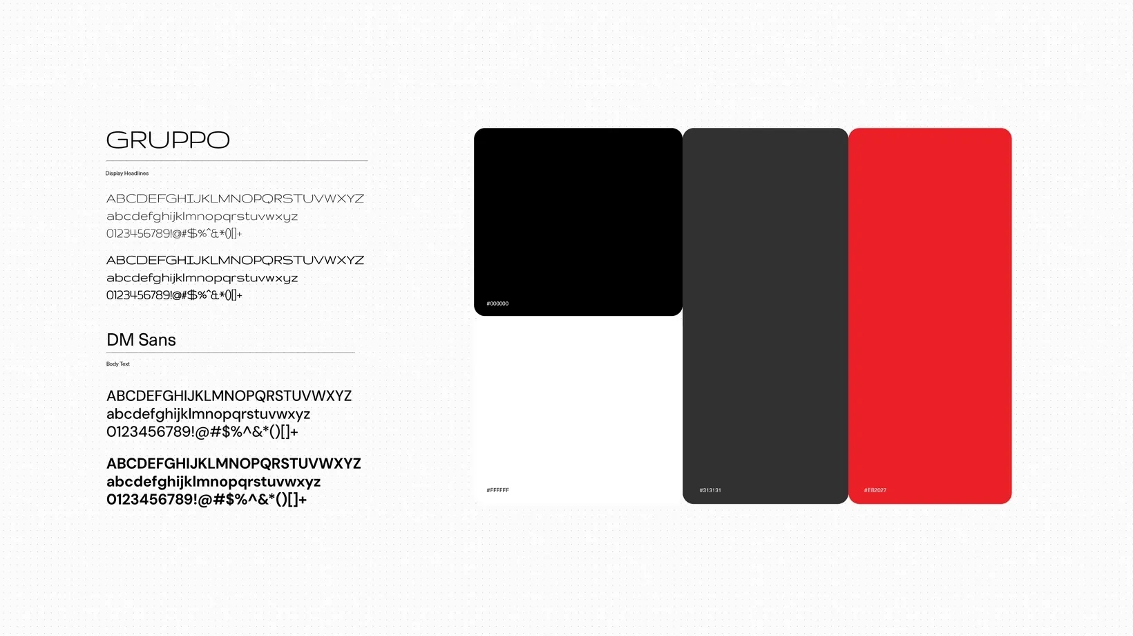 Eathos Type and Colour