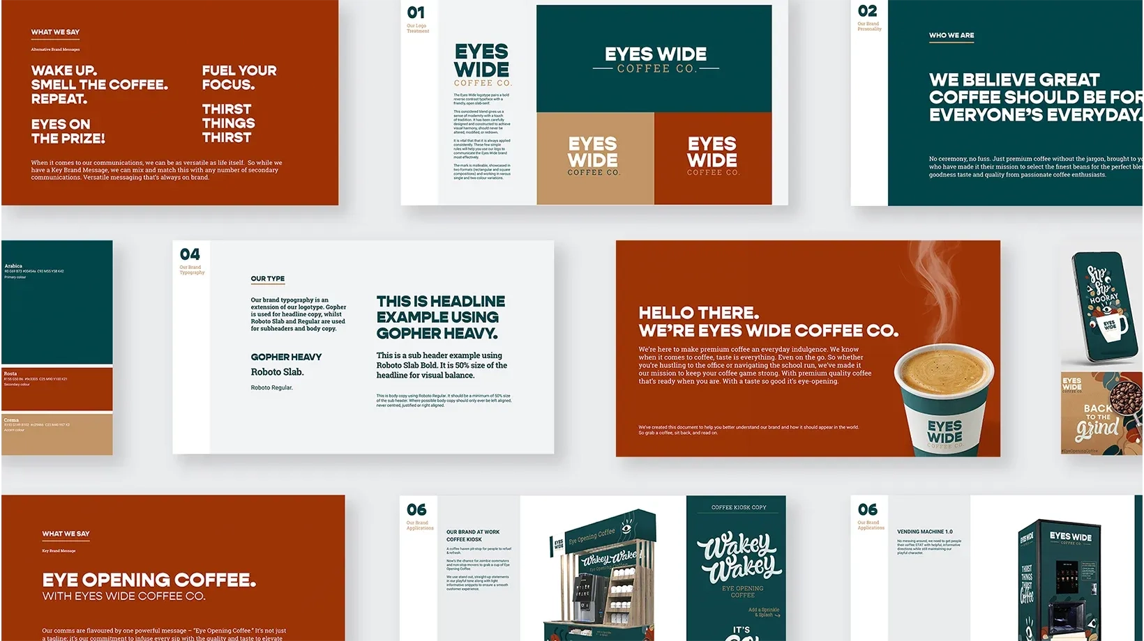 Eyes Wide Coffee Co. screens
