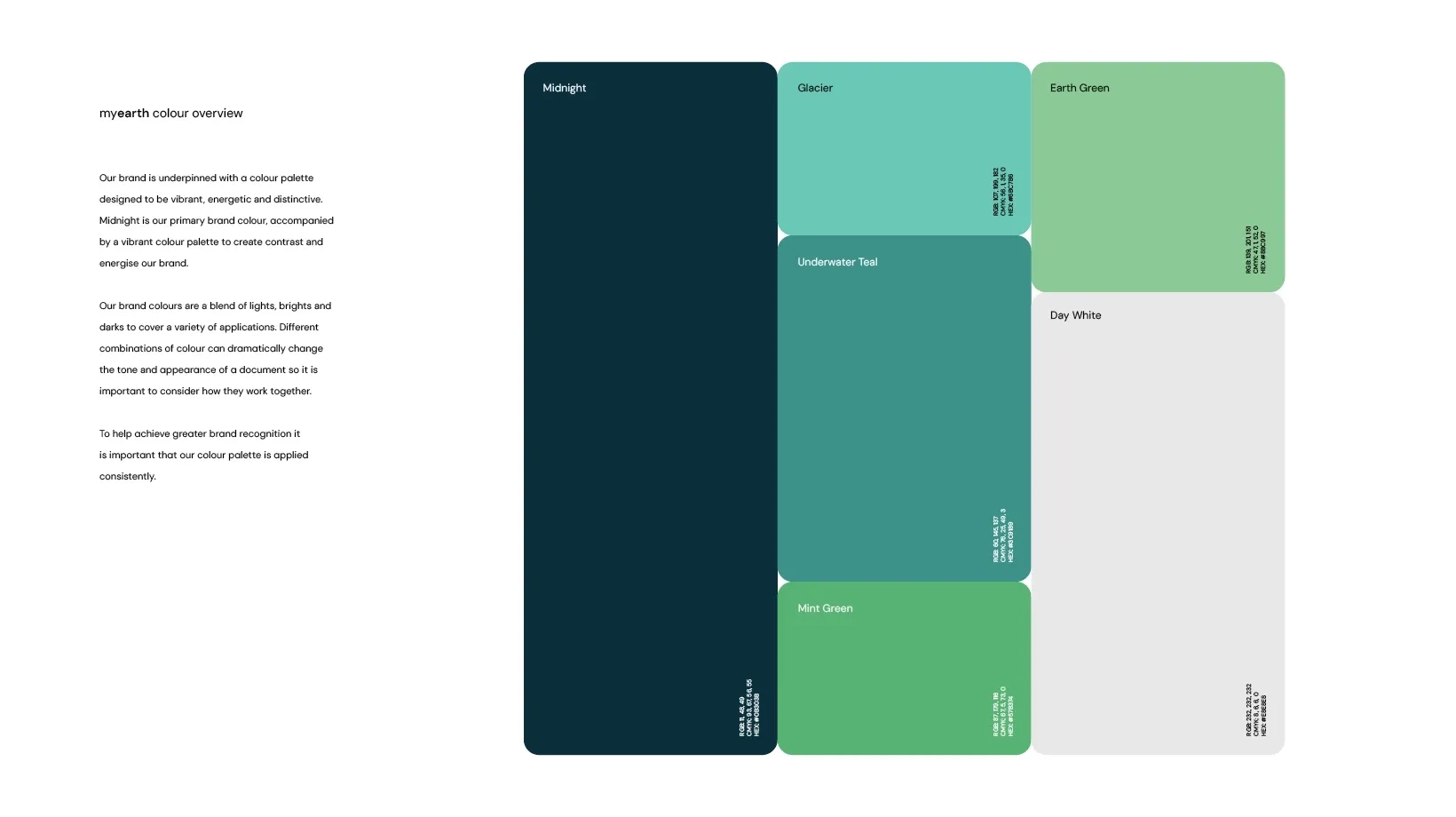 My Earth - Branding - Colour overview
