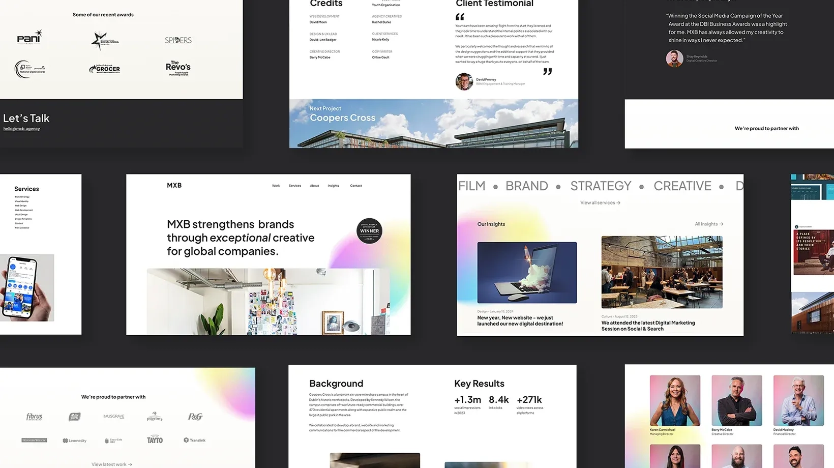 MXB Website pages