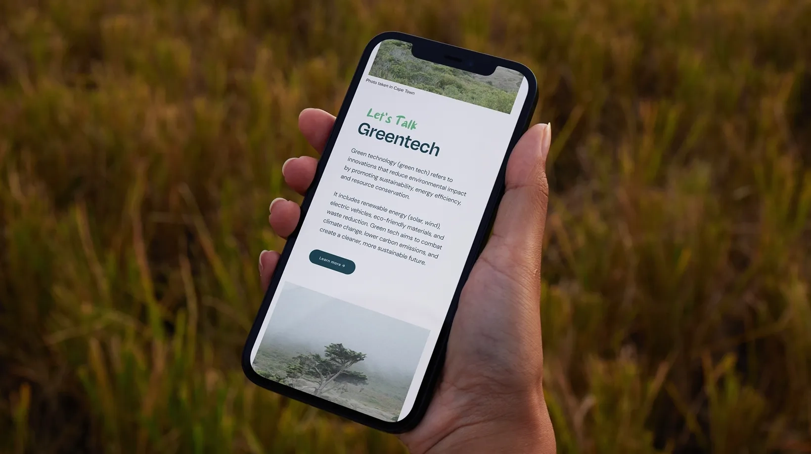 My Earth - Branding - Mockup Mobile Site